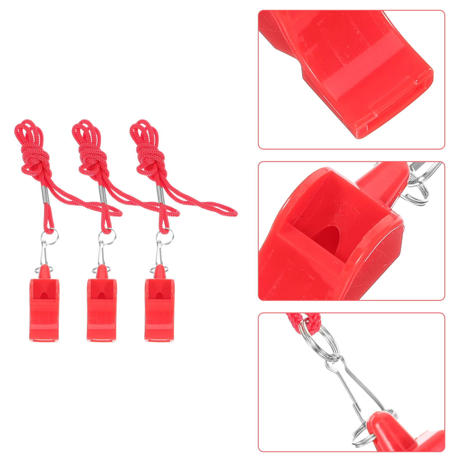 

3pcs Emergency Survival Whistle Portable Loud Whistle For Outdoor Camping Hiking Sports Safety Keychain Pendant Team Sports
