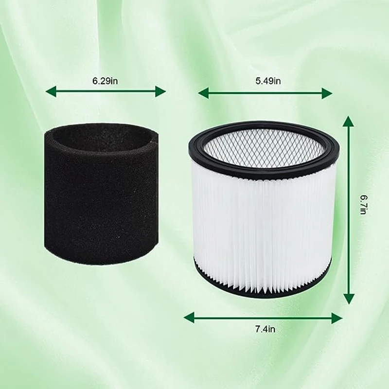 Adecuado para Shop Vac 90304, elementos filtrantes para aspiradora, filtro, cubierta final de algodón, piezas, accesorios, filtro