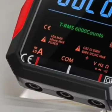 

Digital Multimeter True RMS AC DC Voltage Current Resistance Capacitance Frequency Tester With USB C Rechargeable Battery