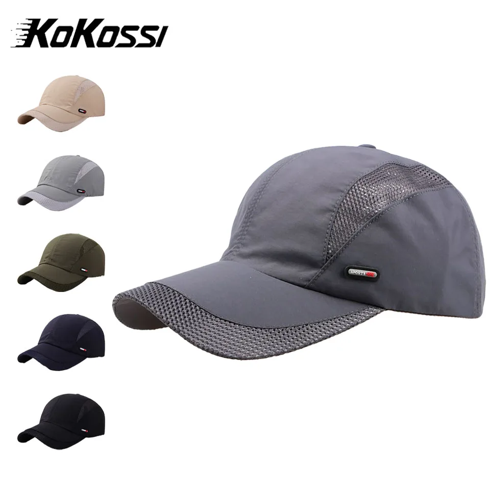 KoKossi Summer Sun Protection Cap Breathable Mesh Quick Drying Adjustable Sports Hat Unisex Outdoor Running Cycling Sun Hat