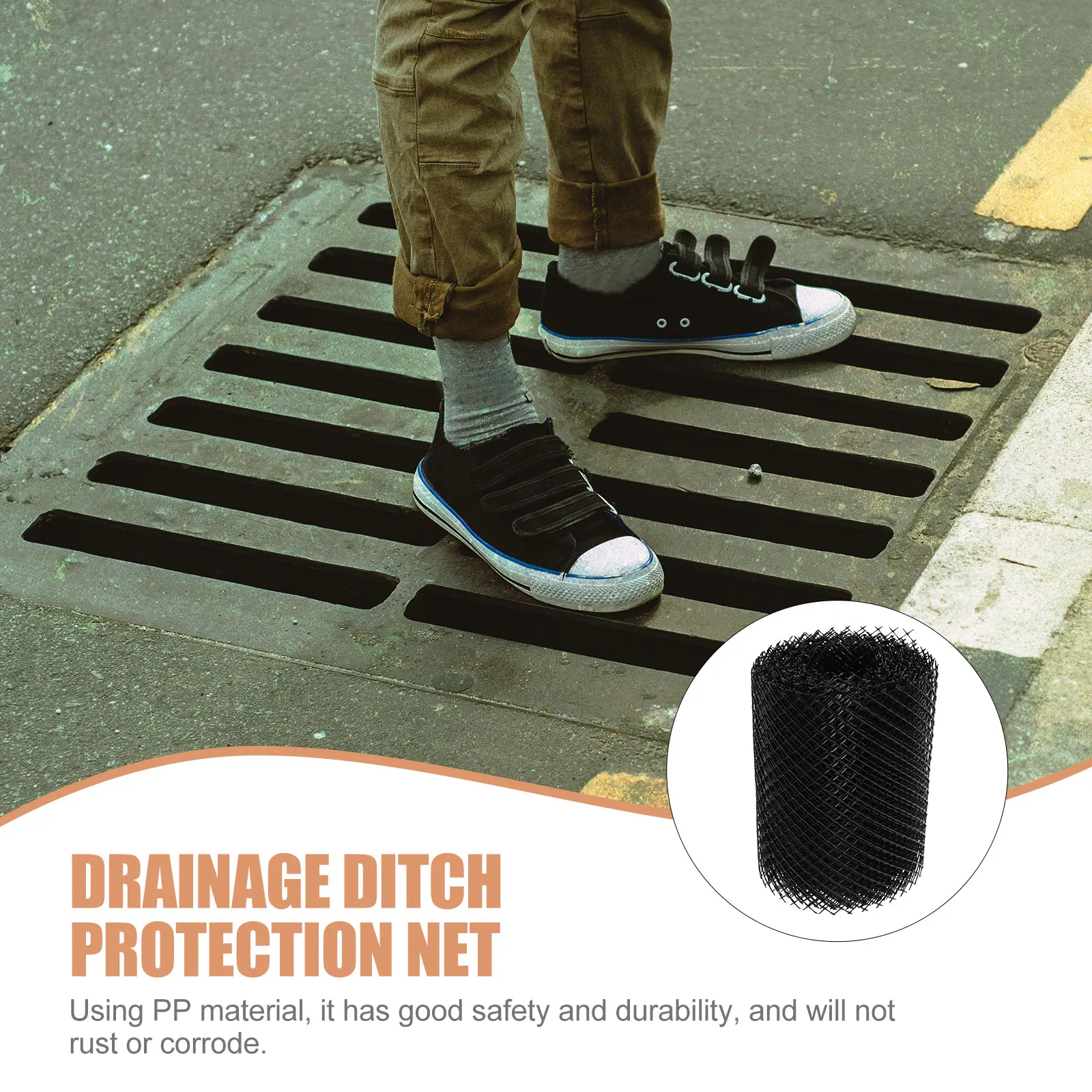 

Durable Plastic Guard Drainage Outlet Protector Leaf Debris Blocker Garden Balcony Cover Cuttable Lightweight Screens