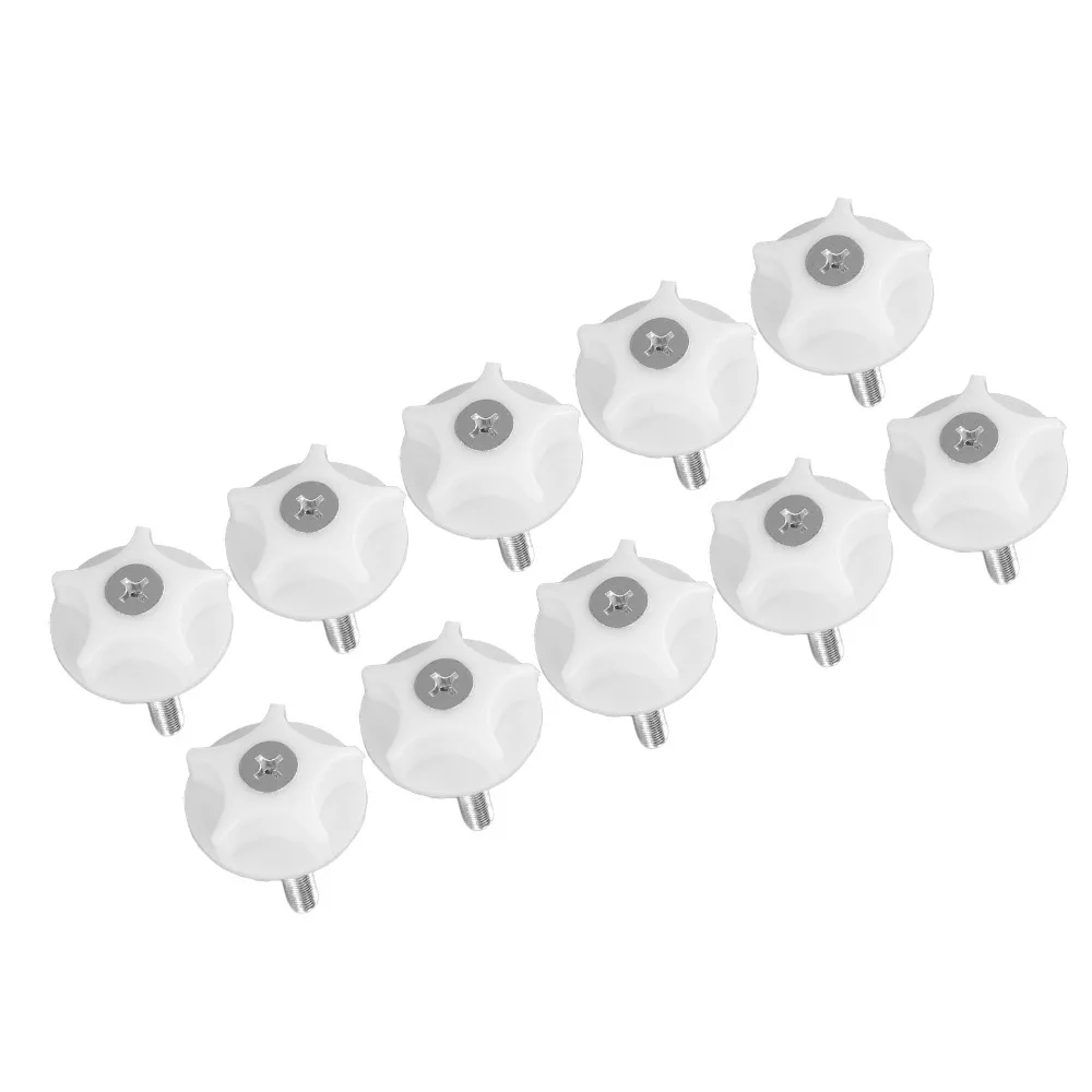 10Pcs White Screw Adjustable Furniture Leveling Feet Plastic Screw Length 50mm Furniture Plastic Hardware Adjustment Legs
