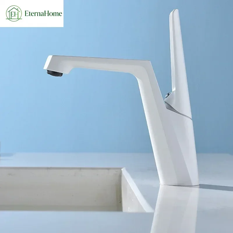 Basin Faucets Black/Gold/Gray /Chrome/White Faucet Creative Wash Basin Hot & Cold Water Sink Copper Taps Bathroom Accessories