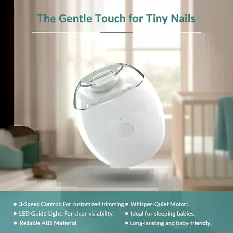 Light Automatic Nail Grinder Trimmer For Baby Adult Mini Manicure Tools Nail Care 2 IN 1 Electric Nail Clipper Cutter With LED