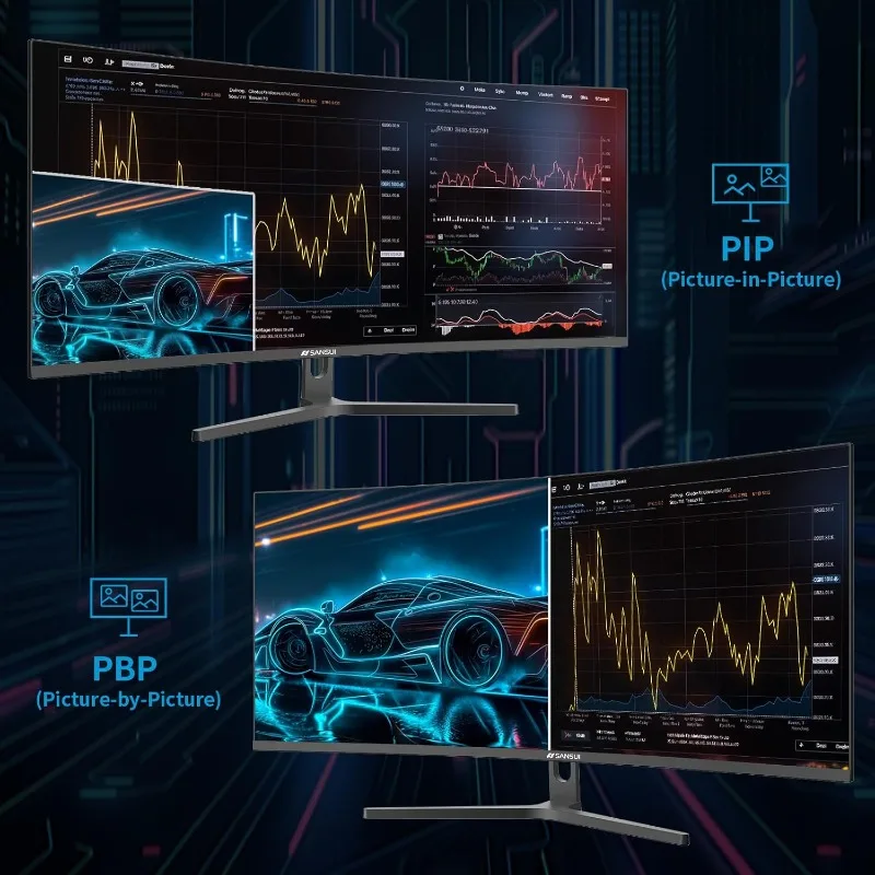 จอเกมโค้ง 34 นิ้ว UWQHD 3440 x 1440 165Hz Curved 1500R - PIP/PBP, 1ms(MPRT), HDR, 300nits