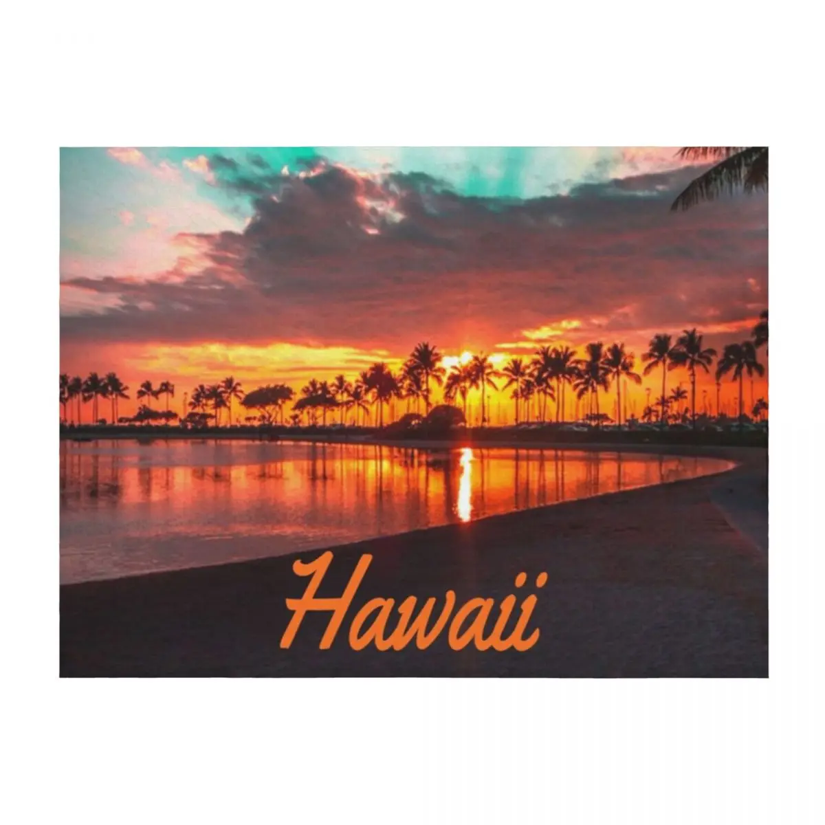 

Hawaii Beach Hawaiian Islands Throw Blanket Nap Shaggy for babies Extra Large Throw Blankets
