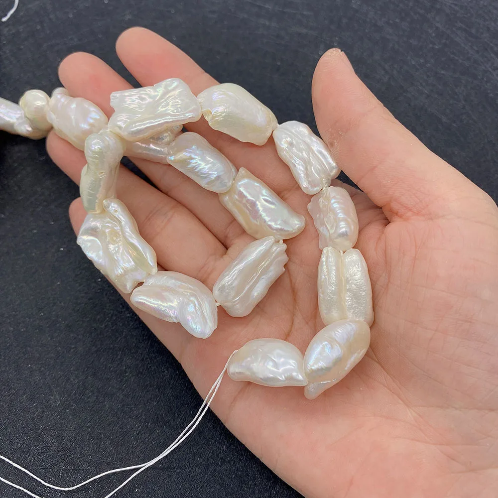 100% Natural Freshwater Pearls Pipa Beads High Quality Baroque Pearls White Shaped Beads DIY Fashion Jewelry Necklace Bracelet