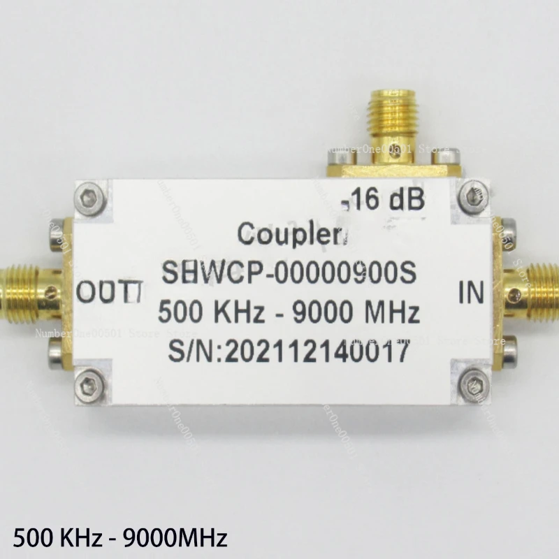 500KHz-9000MHz SMA 0.5MHz-9GHz 16dB RF Coaxial, Wideband Directional Coupler