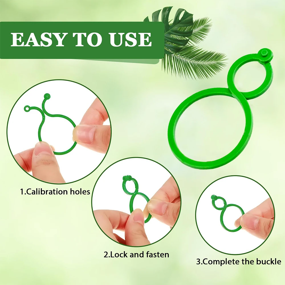 50Pcs Garden Decorations Plant Climbing Wall Clips 8 Word Buckle Vine Tying Clips Ring Fixing Bracket Garden Plant Holder Tools