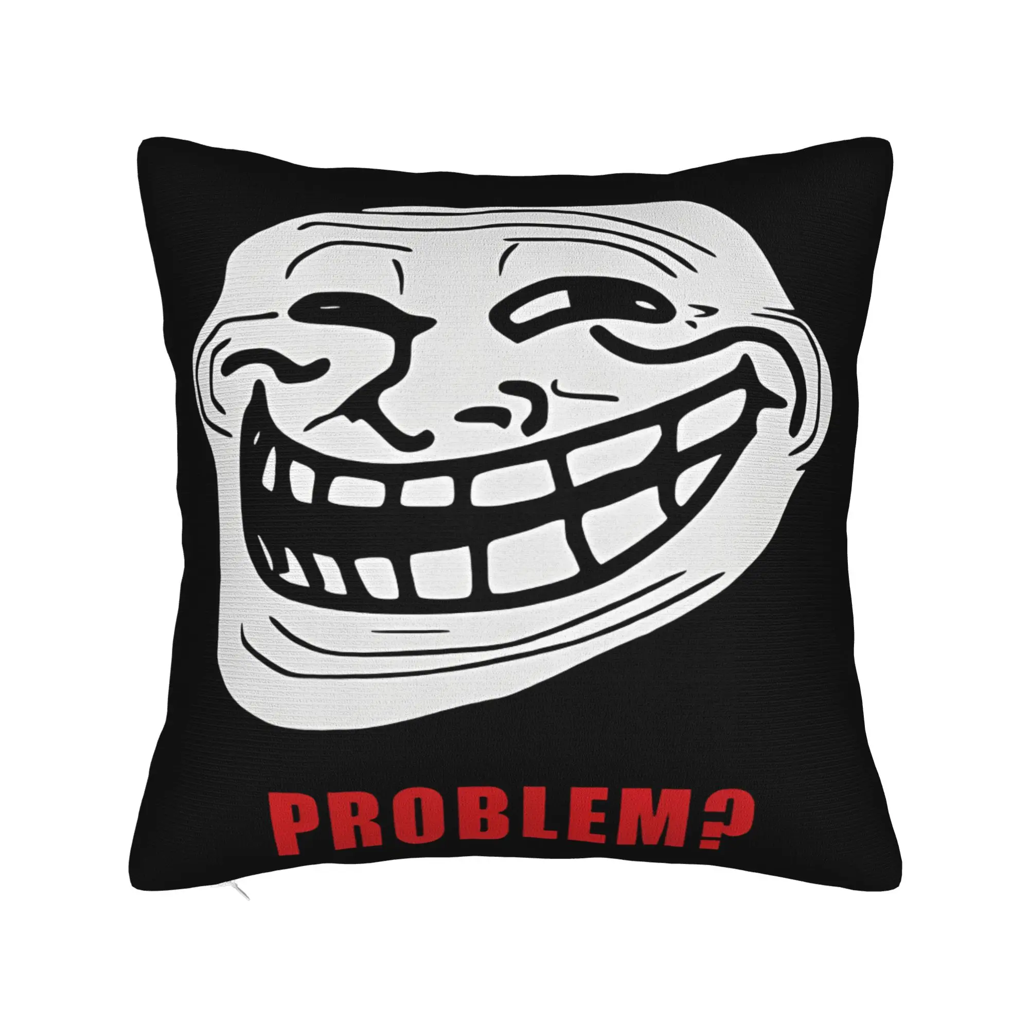 TROLLFACE MEME RAGE COMIC Square Pillow Case  Cushion Cover Creative Zipper Decor Pillowcase for Car 45*45cm