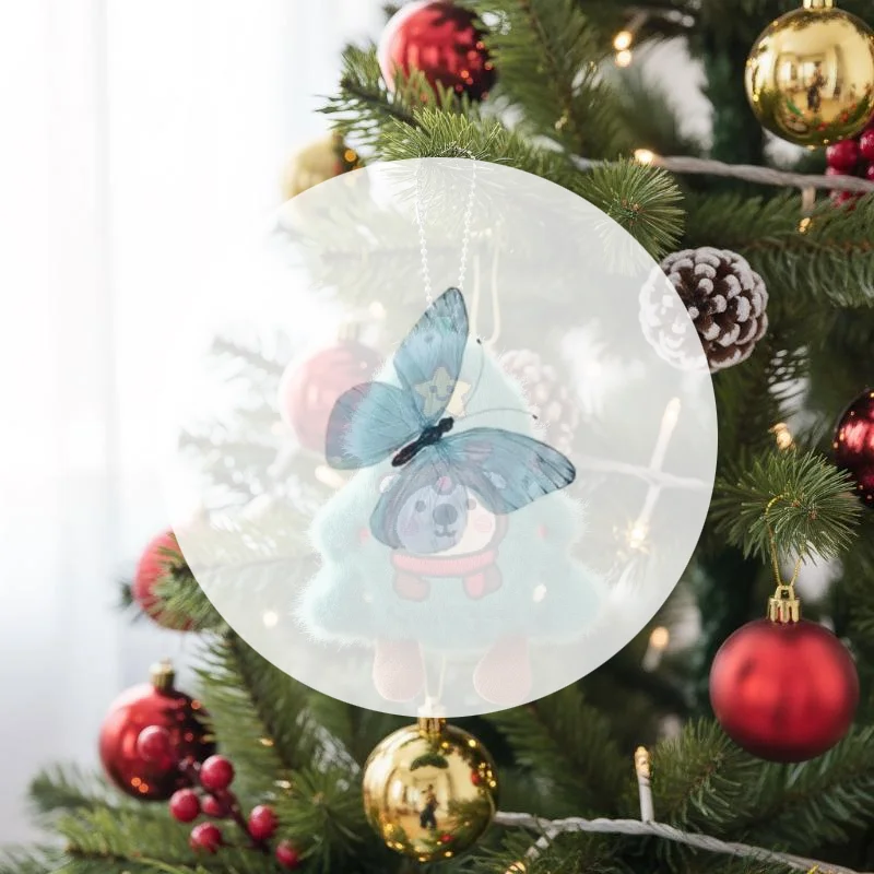 

Милый мультфильм плюшевая елочная кукла кулон креативный рюкзак подвесной орнамент декоративный