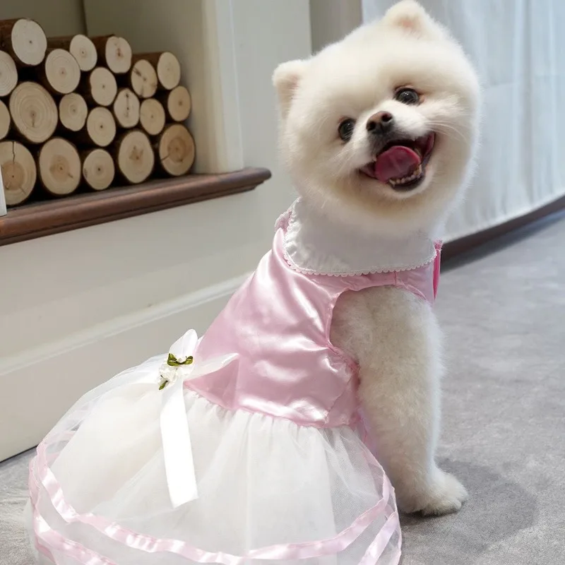 Princess Pet Clothes Spring Summer Dog Dress Clothes For Small Dogs Wedding  Skirt Butterfly Puppy Cat Dresses - AliExpress 15