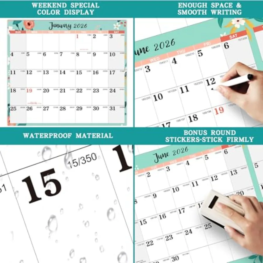 2026 Yearly Wall Calendar Dry Erase Calendar Erasable Wall Calendar 2026 JAN 2026 DEC 2026 12 Months Yearly Calendar 34.8'' × 2