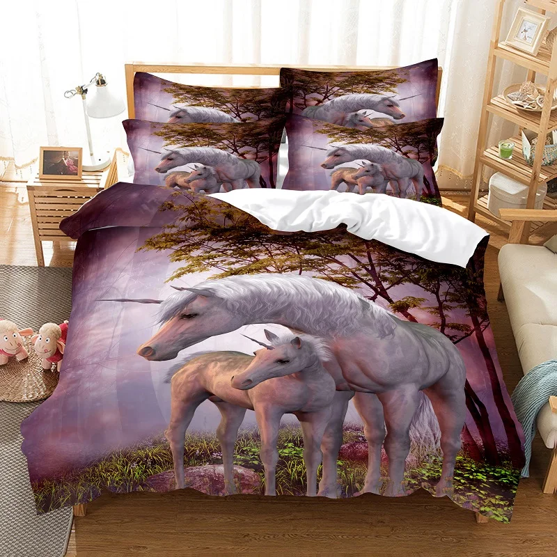 Couple Horse Bedding Set Duvet Cover Set 3d Bedding Digital Printing Bed Linen Queen Size Bedding Set Fashion Design