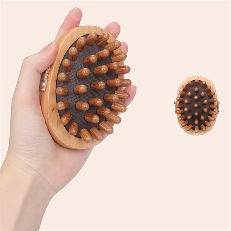 Brush Wooden Essential Oil Spa Air Cushion Massage Hair Comb Scalp Massage Brush Dead Skin Remover Tool Body Massage Comb Tool