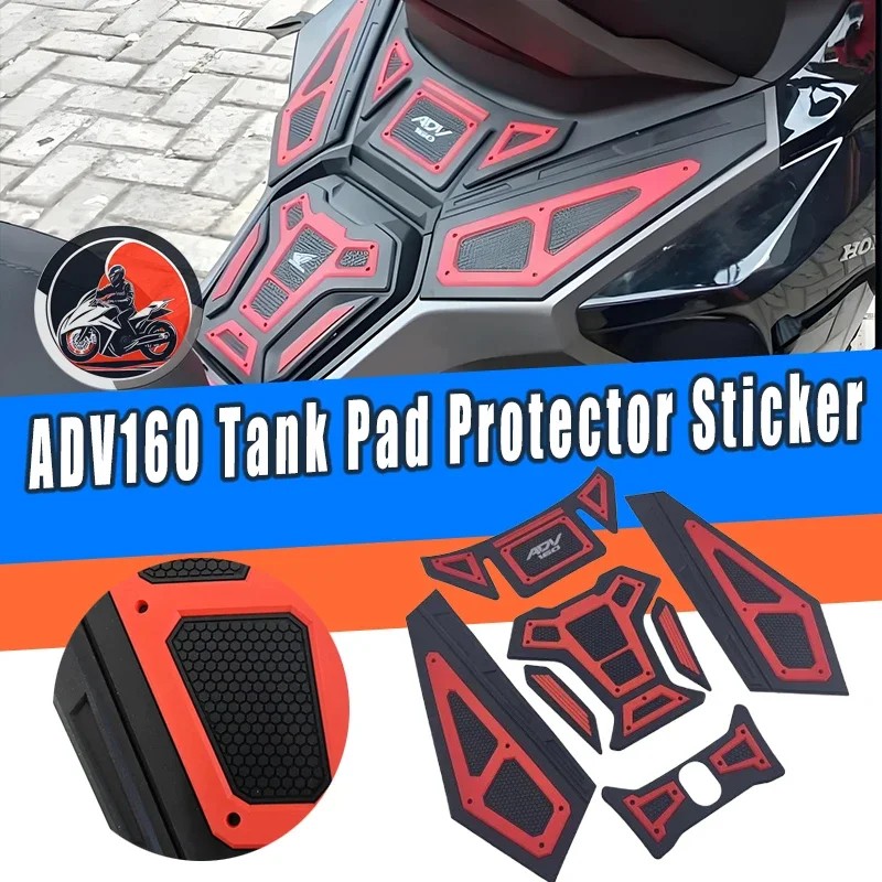 

Motorcycle ADV160 Tank Pad Protector Sticker Decal Gas Knee Grip Traction Pad Side For Honda ADV 160 2023 2024