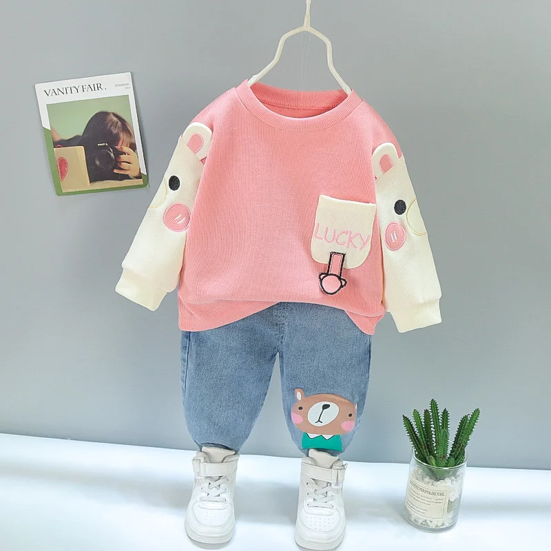 New Spring Autumn Baby Girls Clothes Children Boys Fashion T-Shirt Pants 2Pcs/Sets Toddler Casual Cotton Costume Kids Tracksuits