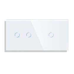 Bingoelec DIY White Black Gold Big Glass Panel 86*157mm For Touch Switches And Sockets AssemblySize