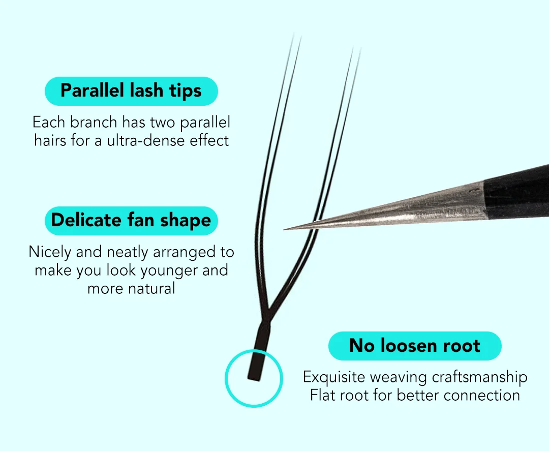 VAVALASH U-Form YY Lashes Premium Natural Soft 2D UU Lashes Premium Mink Brasilianische Cilios Wimpernverlängerung Make-up-Tools – Detail 3
