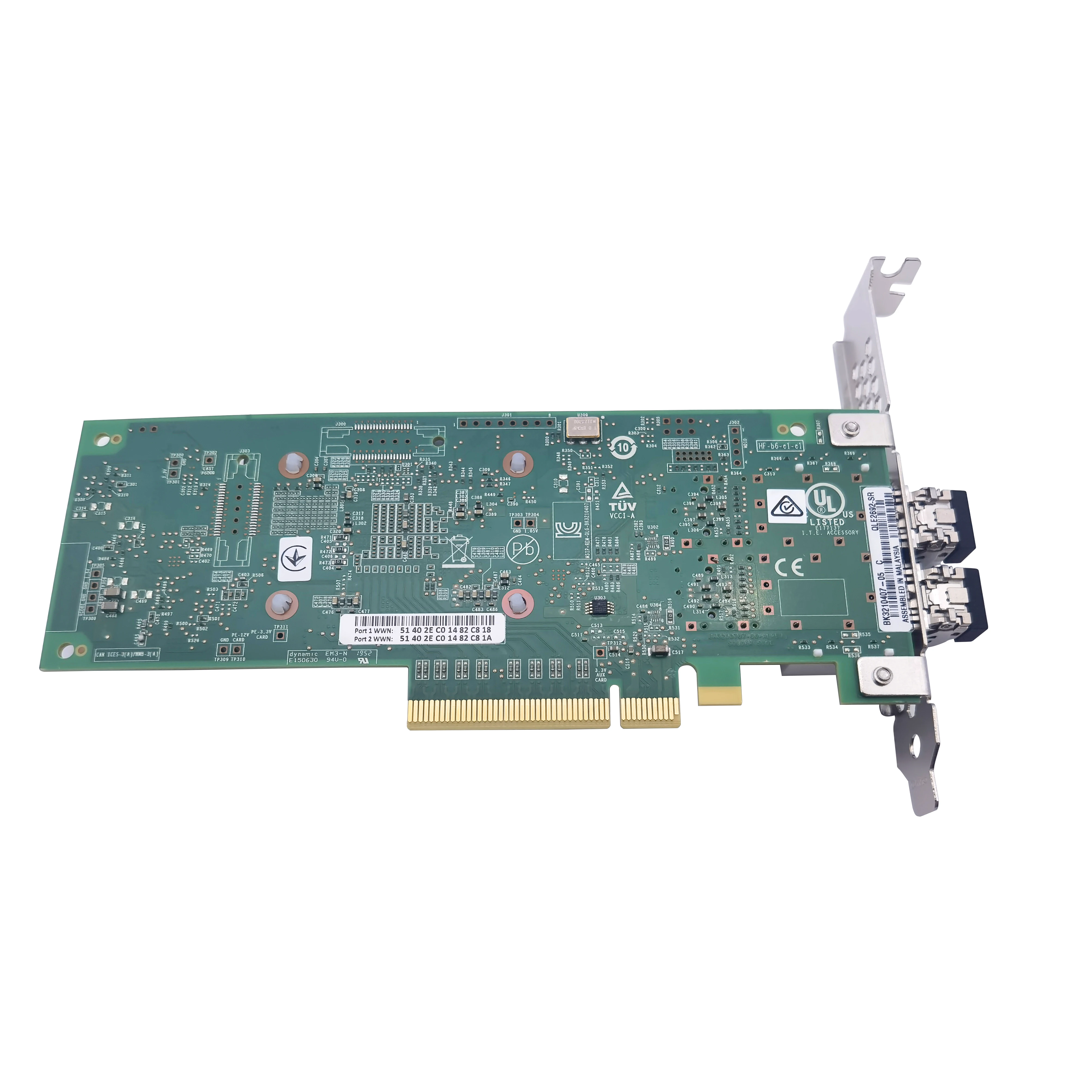 

QLE2692 Dual-port Enhanced 16GFC Fibre Channel PCle 3.0 QLE2692-SR-CK Host Bus Adapter