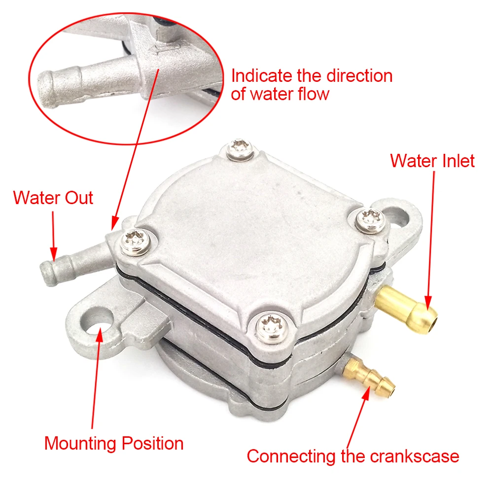 RC Boat Negative Pressure Water Pump Self-priming Pump Full Metal for Gasoline RC Speed Boat Engine Water Cooling