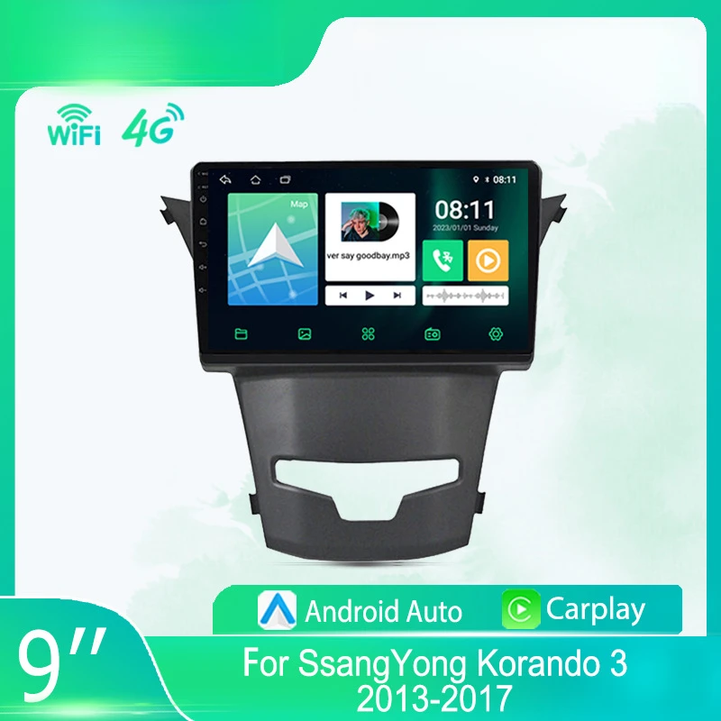 

For SsangYong Korando 3 2013-2017 Car Multimedia Player Android Car Player GPS WIFI Carplay 4G Car Radio Navigation Stereo
