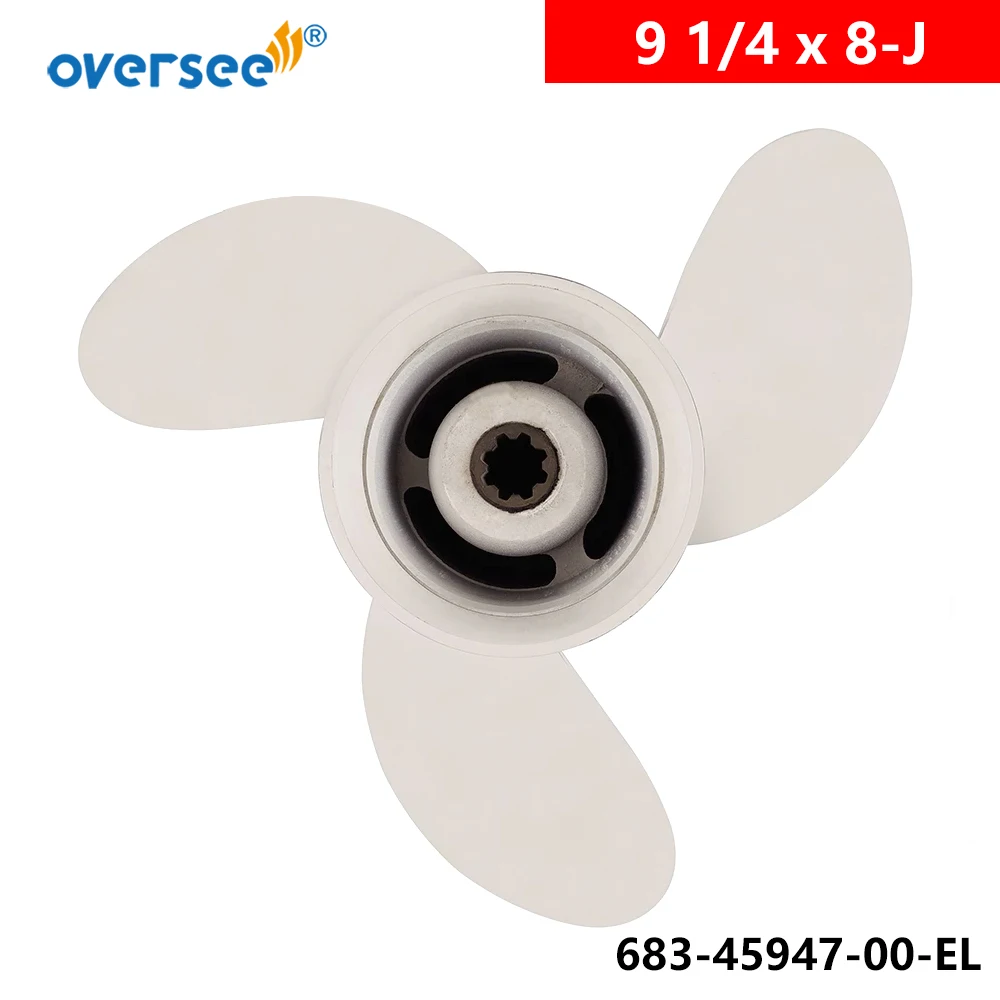 OVERSEE Aluminium Propeller 683-45947-00-EL fit Yamaha Outboard Engine 15HP 9.9HP 3 x 9 1/4 x 8