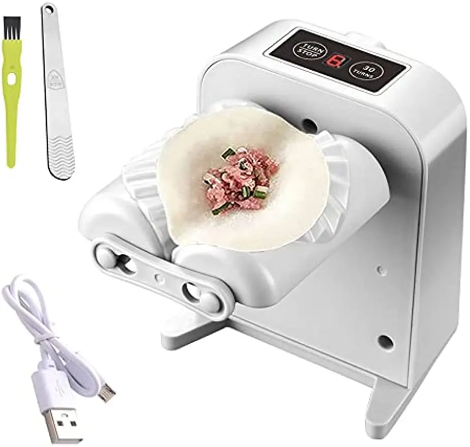 

Electric Dumpling Maker Machine Household Automatic USB Charging Dumpling Maker Pressing Mould with Spoon Brush Kitchen Tool