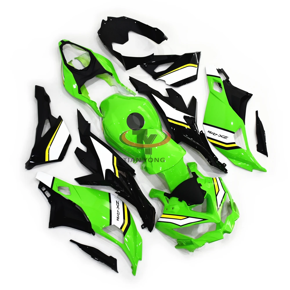For Kawasaki ZX4R Bodywork Green Black Printed Yellow Injection Cowling Motorcycle Full Fairing Kits 2019-2025 ZX 4R ZX4RR