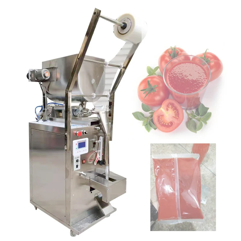 

Sealing Packing Machine Peanut Butter Vinegar Tomato Soy Sauce Edible Oil Liquid Filling Sealing Making Bag Machine