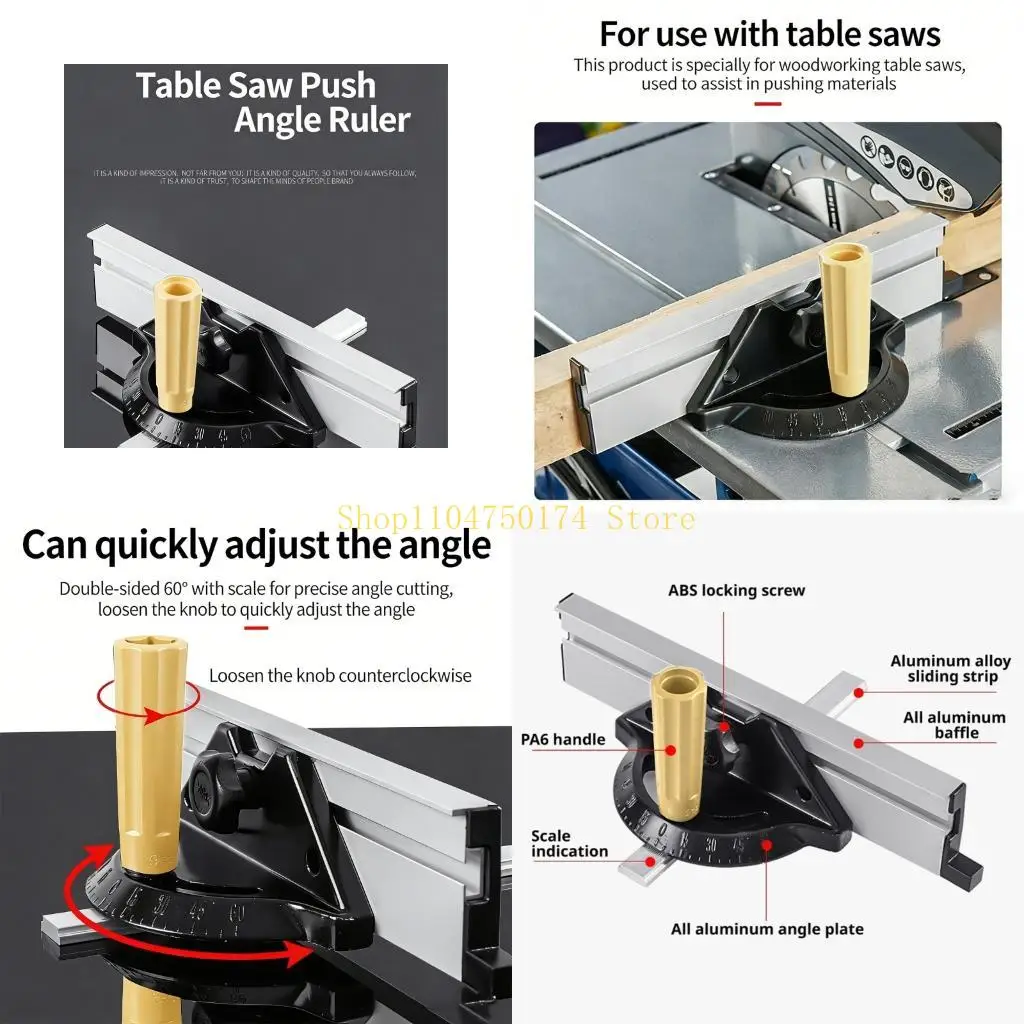 

Adjustable Miter Gauge Plate Ruler Table Sawing Guide Miter Gauge Woodwork top sale