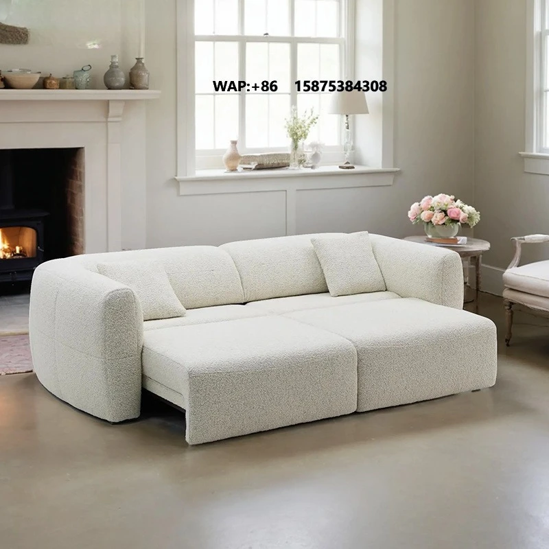 High Quality Cream Style Electric Sofa Modern Neutral Home Functional Sofa Bed 2 Seater Sofa Electric Couch