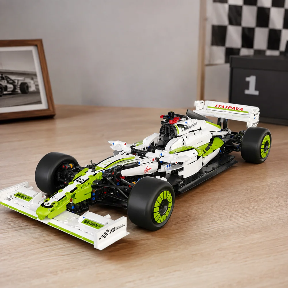 Technisches City-Rennwagen-Bausteinset 1:8 Supercar-Modell DIY-Montage-Kit Kreatives Fahrzeug-Schreibtisch-Dekorationsspielzeug für Kinder