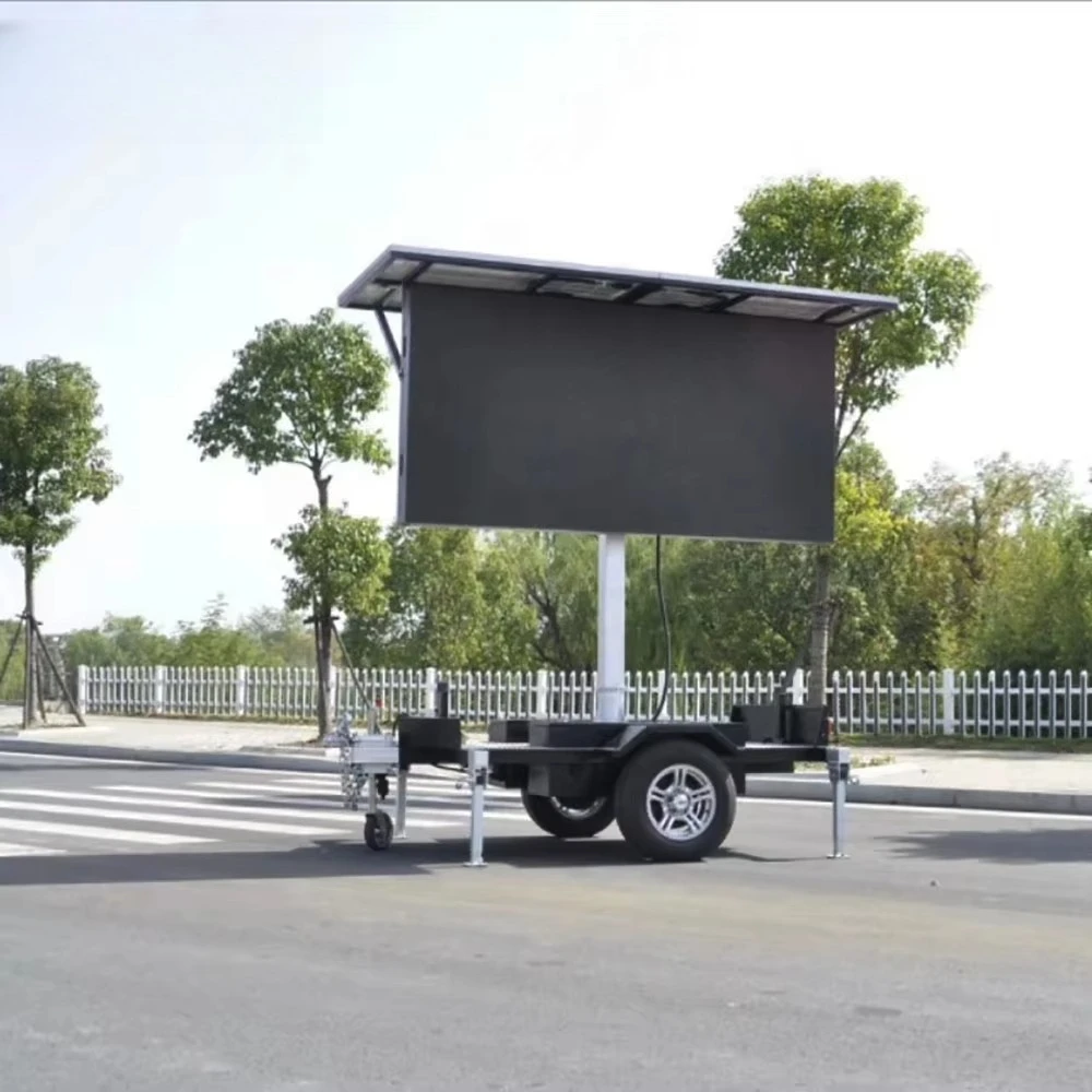 Solar Power Led Trailer Screens Sign Advertising Mobile Billboard P4mm Trailer Signage Advertising Screen