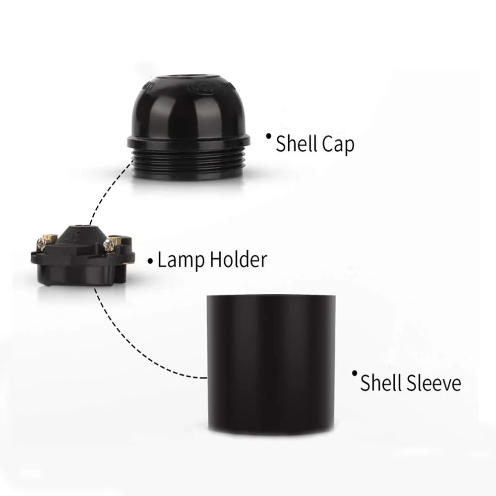E27 الباكليت حامل مصباح اديسون ضوء لمبة استبدال المقبس قاعدة مصابيح موقع البناء المقبس E27 قواعد الإضاءة البلاستيكية خمر