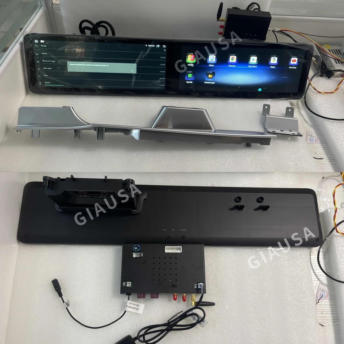 

24,6-дюймовый Android 14.0 автомобильный радиоприемник для Mercedes Benz GLC C Class A Class 2015-2024 GPS мультимедийный автоматический навигационный плеер Carplay