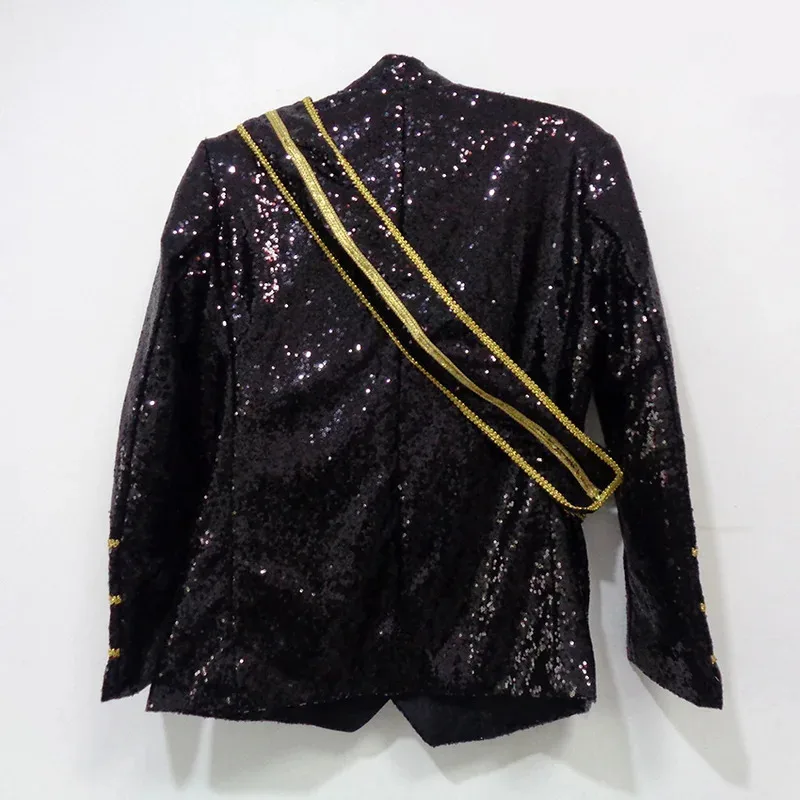 

MJ Michael Jackson Coat Dance Sequins Suit Jacket Stage Singer Cosplay Costume Uniform Halloween Party Outfit Clothes