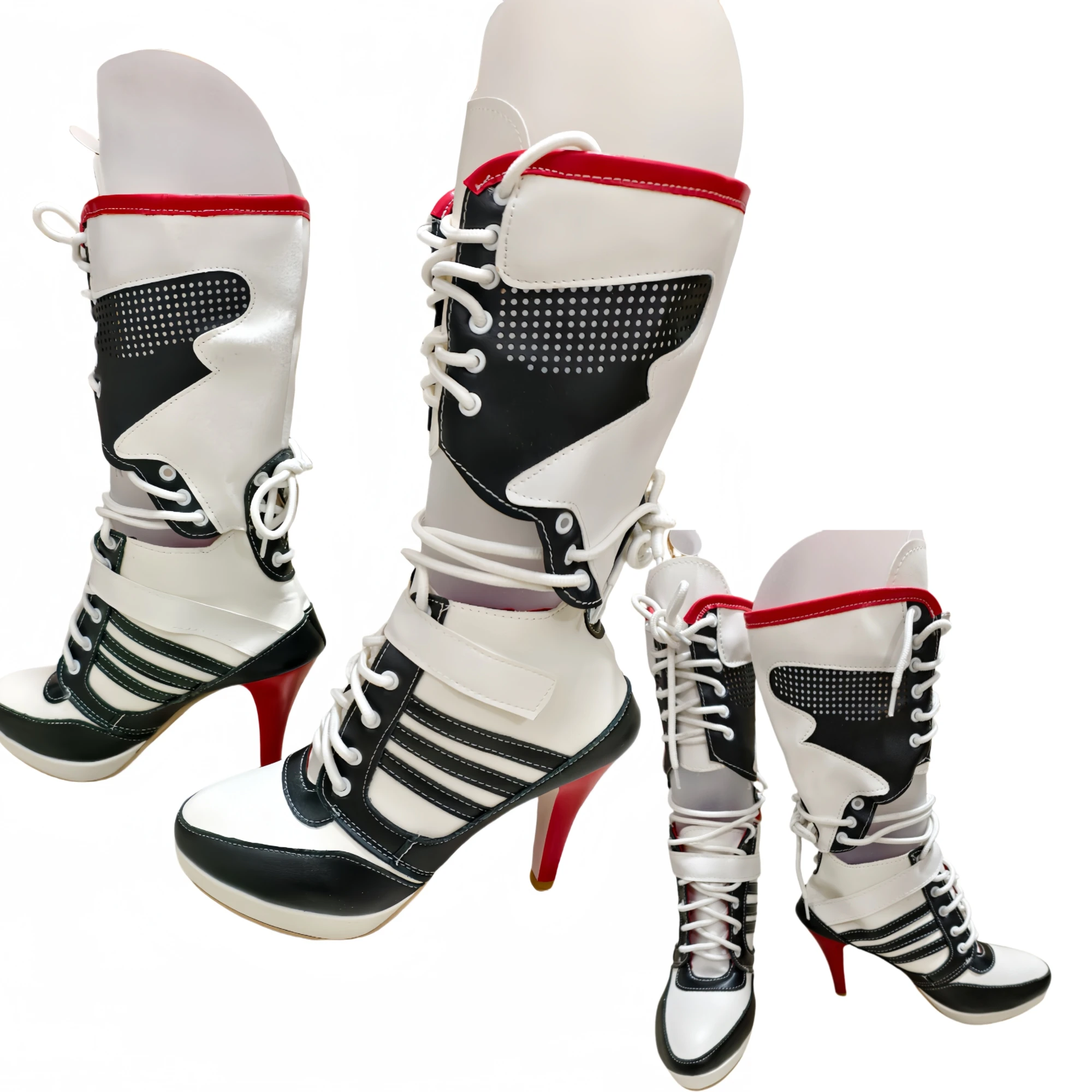 Quinn Cosplay Shoes Boots Carnival Boots Halloween Woman Disguise