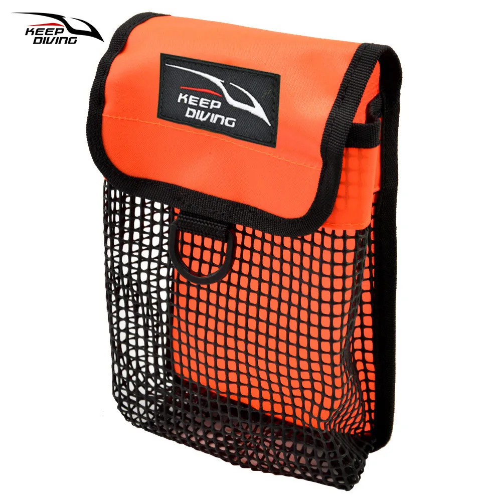 Scuba Diving Reel Bolt Snap SMB Safety Marker Buoy Storage Bag Mesh Gear Bag Equipment Holder Carry Pouch Optional Colors