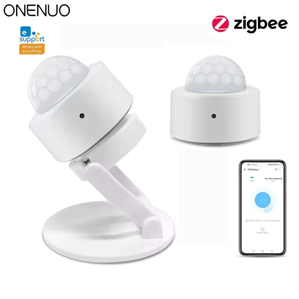 Zigbee Pir Motion Sensor Movement Human Body Infrared Detector Security Alarm Sensor Works With EWelink APP With/No A Stand