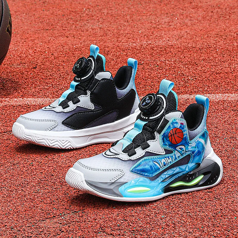 New Arrival Children Basketball Shoes Boys Sports Shoes Tennis Casual Daily School Kids Running Shoes Walking Sneaker for Girls