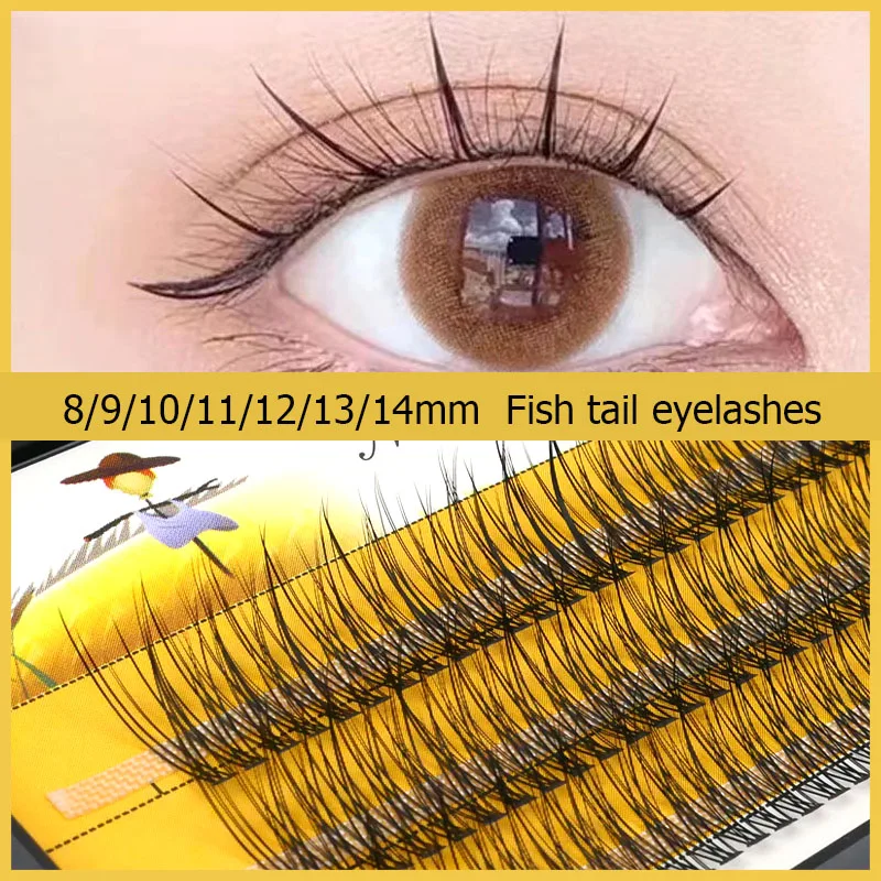 A/M Shaped Lashes Professional Makeup Individual Lashes Cluster Fans Natural Fluffy Eyelashes 3D Mink False Eyelash Extension