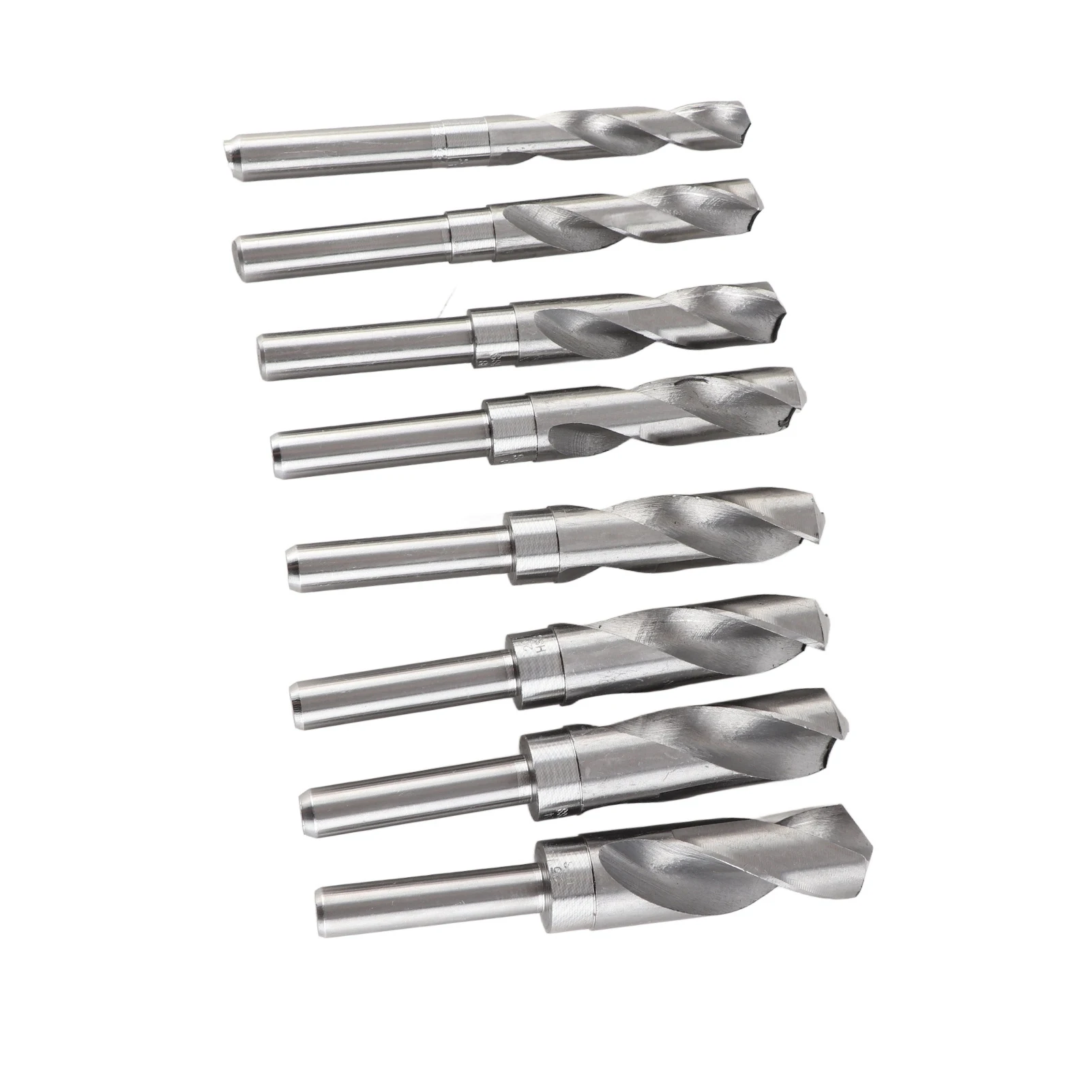 Conjunto de brocas helicoidais de aço de alto carbono branco de 8 unidades grande com tratamento térmico industrial