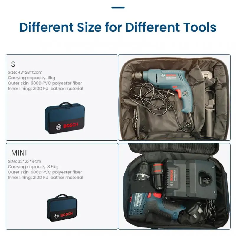 Bosch Soft Teal Kompakte Tragetasche Werkzeugtasche Canvas Tasche für GSR120 GSB120 GSB12V-30 GSR12V-30