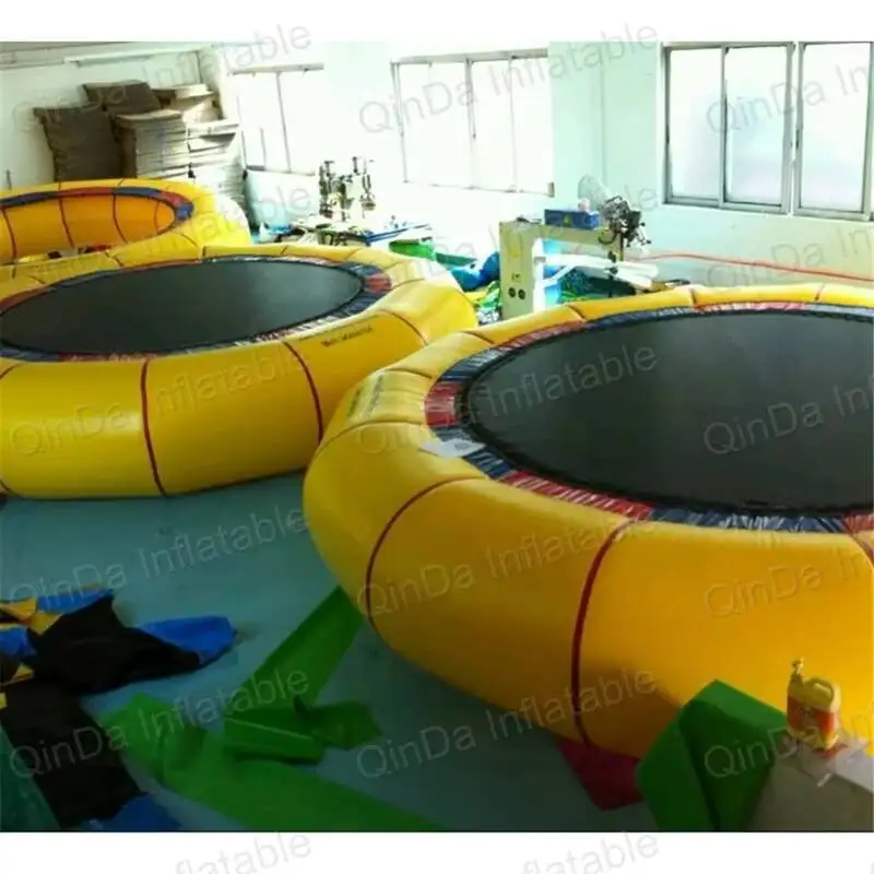 Protable Water Trampoline 3M Diameter Inflatable Water Jumping Bed Water Platform Inflatable Bouncer Pool Float Toy