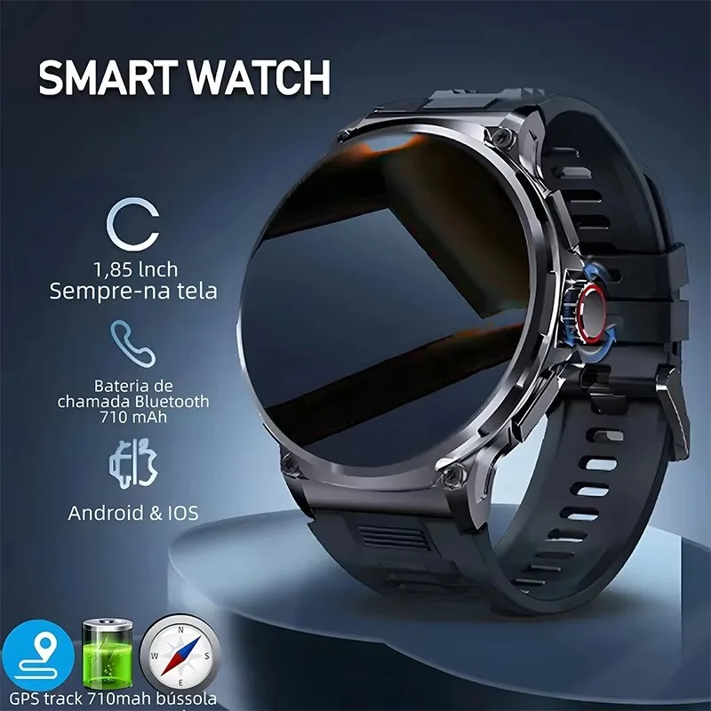 

2025 Original Outdoor Sports Smart Watch 1.85inch HD Screen AMOLED Flashlight Bluetooth Talking Smart Watch for Men Women Gift