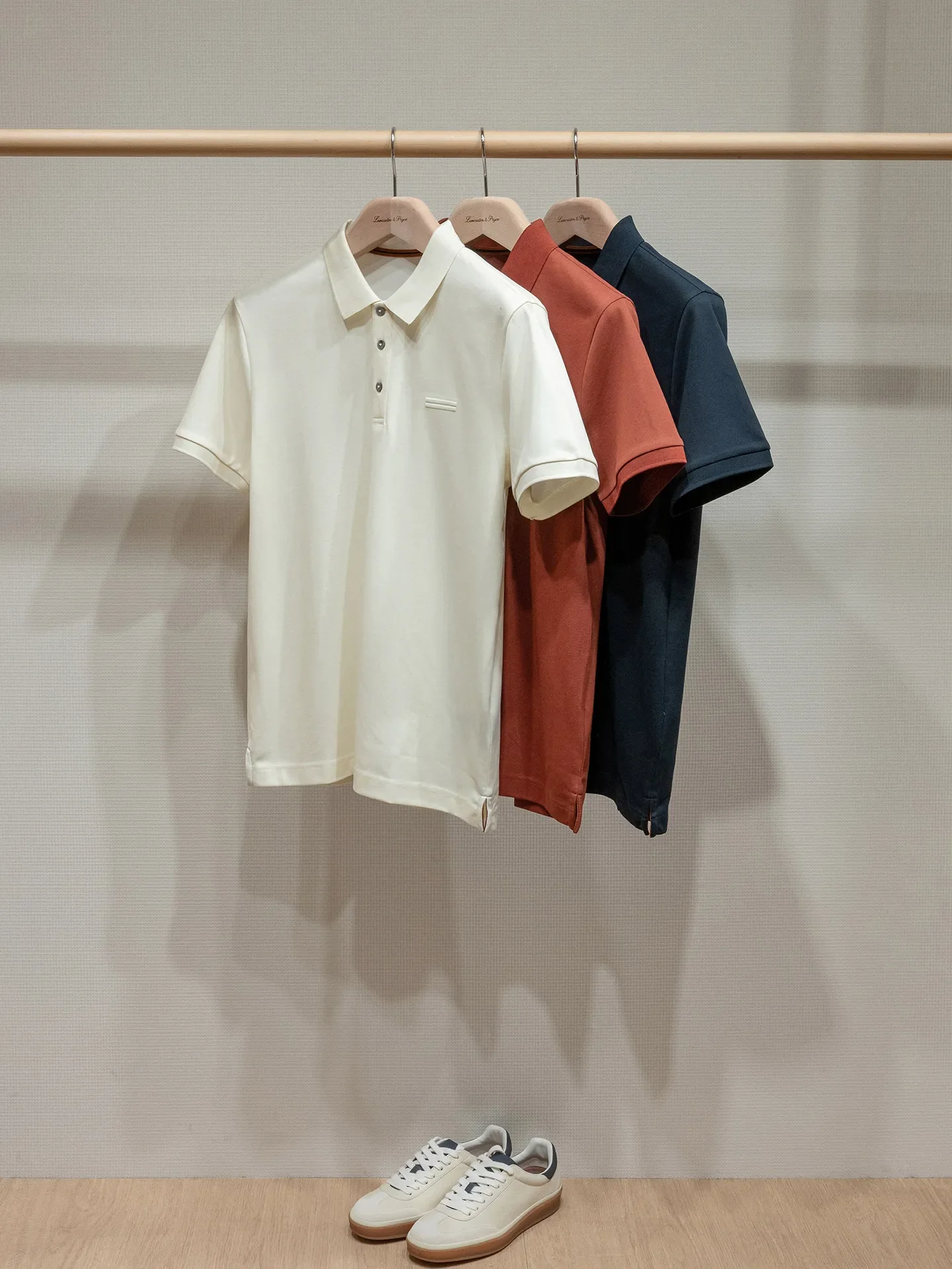Old Qianfeng double-sided mercerized combed cotton flat machine kick-off process, men's lapel short-sleeved POLO shirt