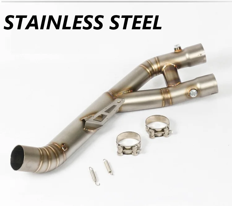 

For YZF R1 Exhaust Motorcross Slip on Motorcycle Muffler Modified Middle Pipe Stainless Steel Connect Link 2015-2020 Year YZF-R1