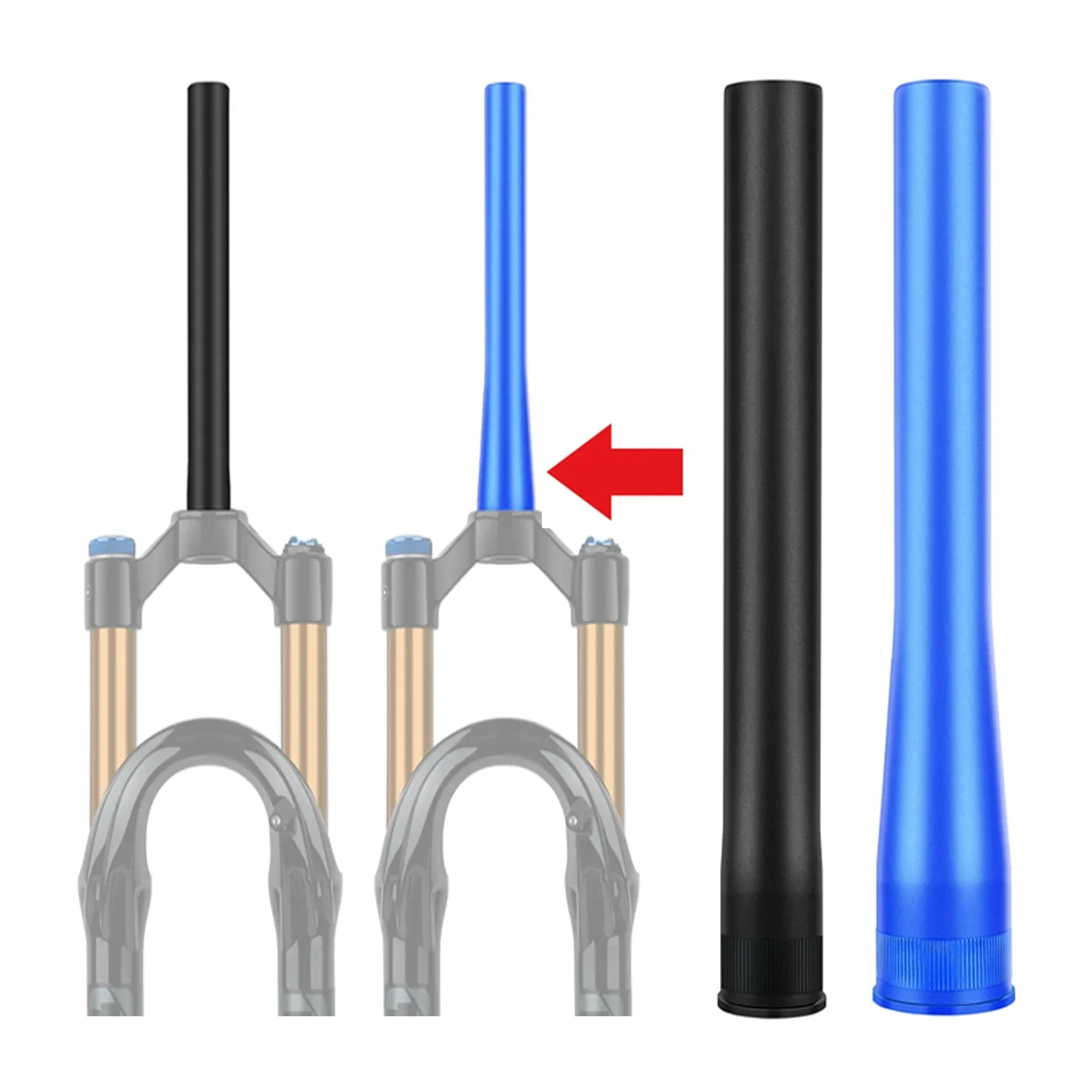 AliExpress NONE BOLANY Aluminum Alloy Mountain Bicycle Fork Head Tube Steering Tube MTB Air Front Suspension Straight Tapered Tube Accessories