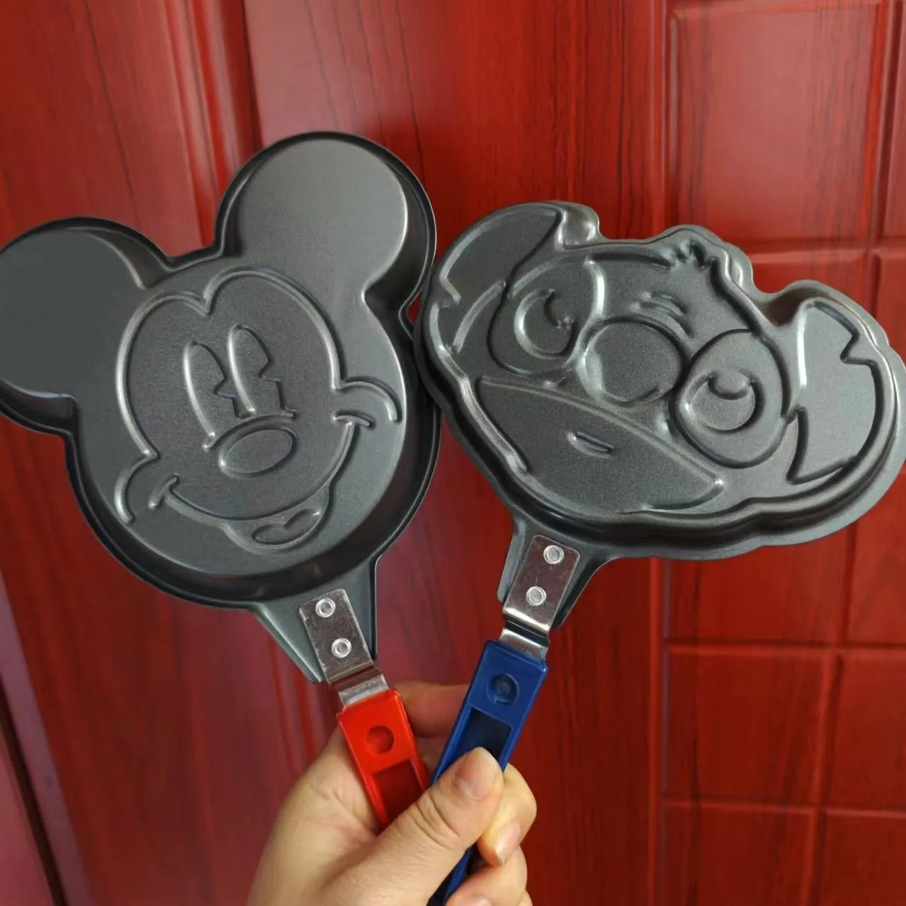 أنيمي ديزني غرزة الاطفال الإفطار القلي وعاء ميكي ماوس الشكل أدوات مطبخ البيض عجة قالب غير عصا مقلاة لعبة طفل